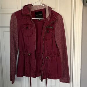 Maurices Women's Burgundy Hooded Jacket